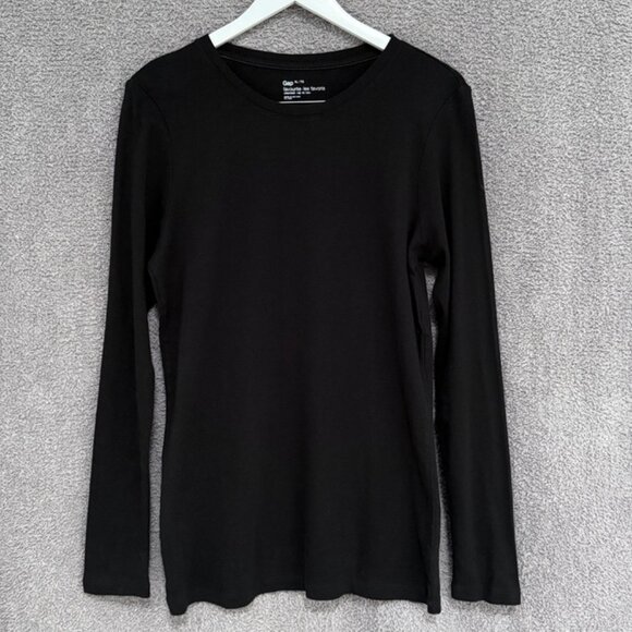GAP Favourite Long Sleeve Cotton Crew Neck T-Shirt longer length - Picture 1 of 6